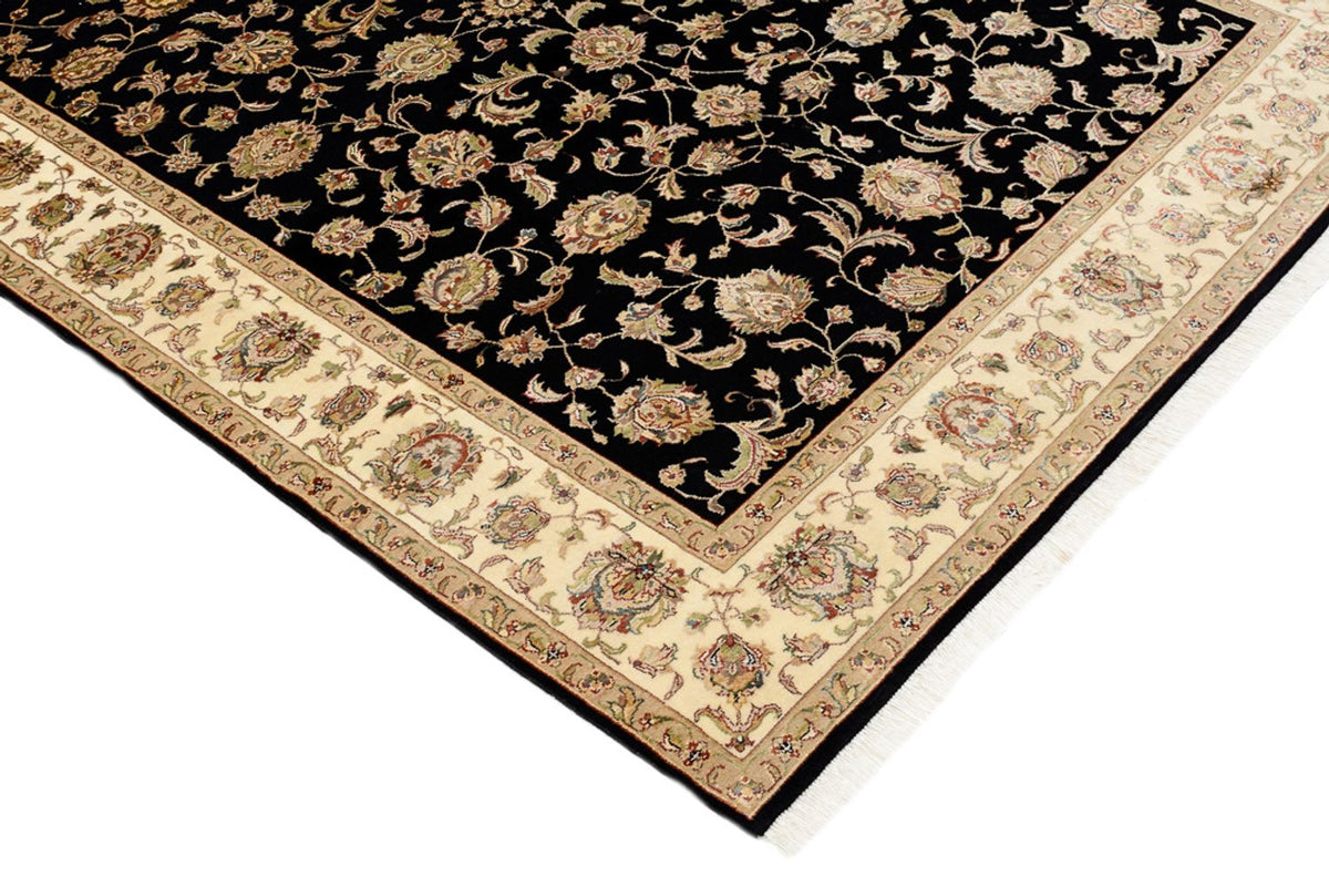 Tapis oriental - Tabriz - 214 x 155 cm - bleu foncé