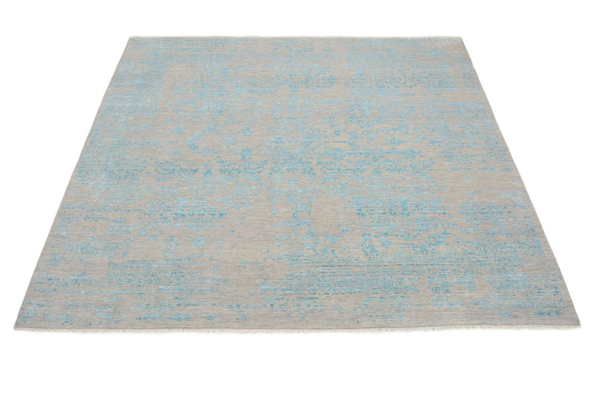 Tapis design carré  - 249 x 249 cm - bleu clair