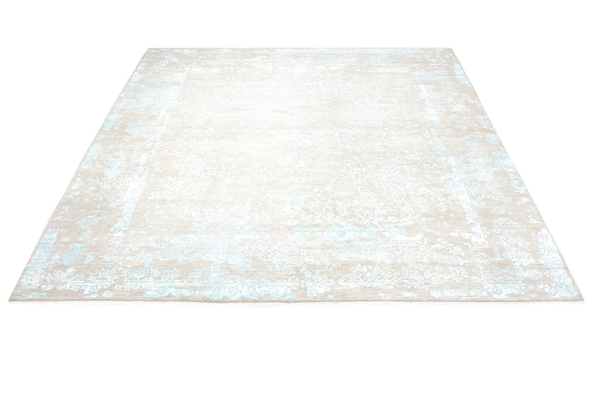 Tapis design carré  - 308 x 303 cm - bleu clair