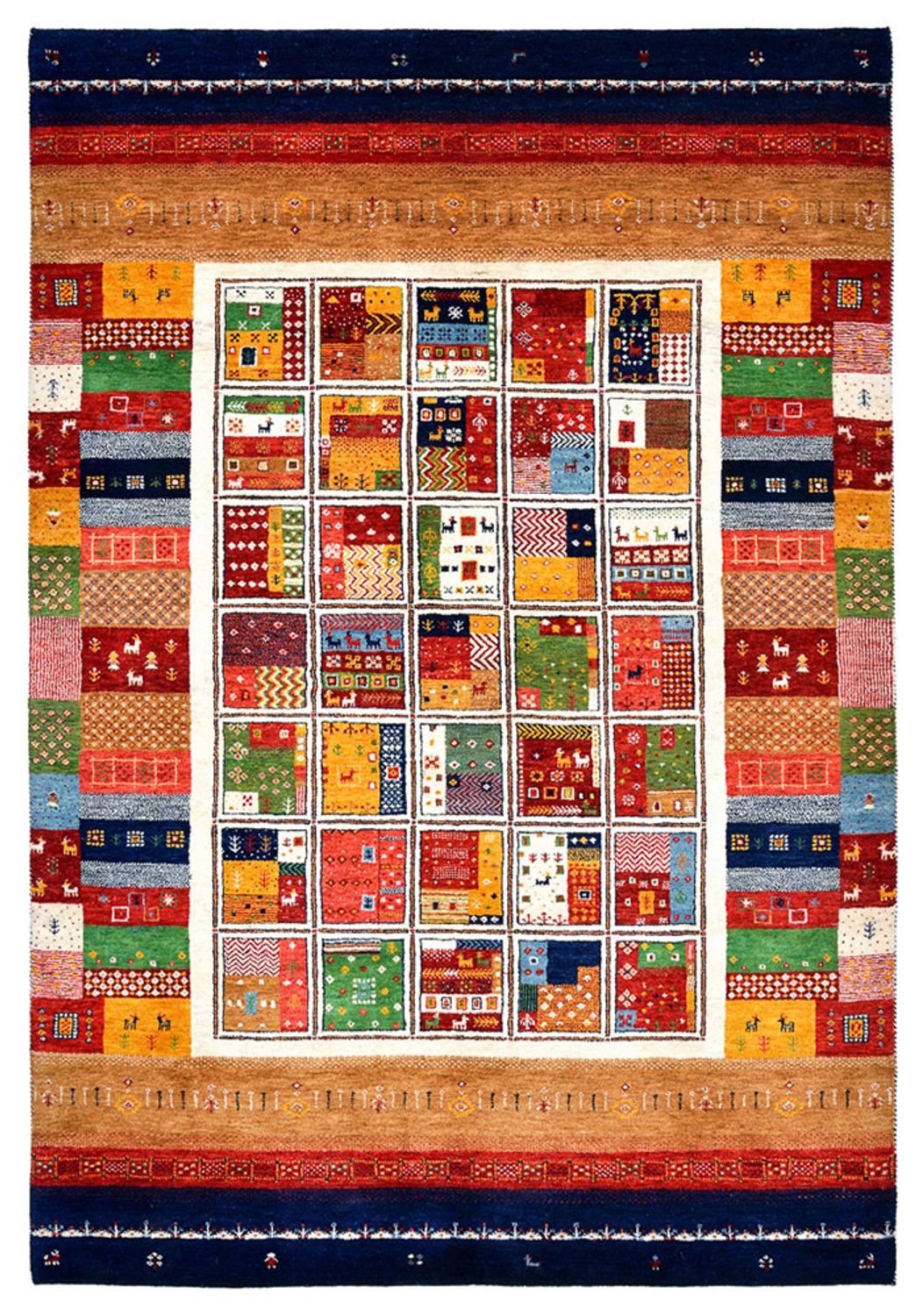 Tapis Gabbeh - Loribaft Indus - 245 x 170 cm - multicolore
