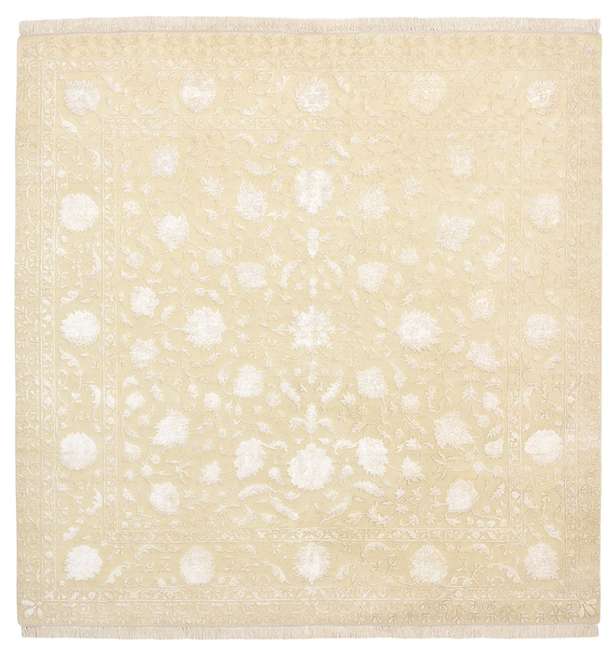 Tapis oriental carré  - 206 x 205 cm - beige clair