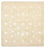 Tapis oriental carré  - 206 x 205 cm - beige clair