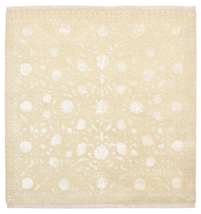 Tapis oriental carré  - 206 x 205 cm - beige clair