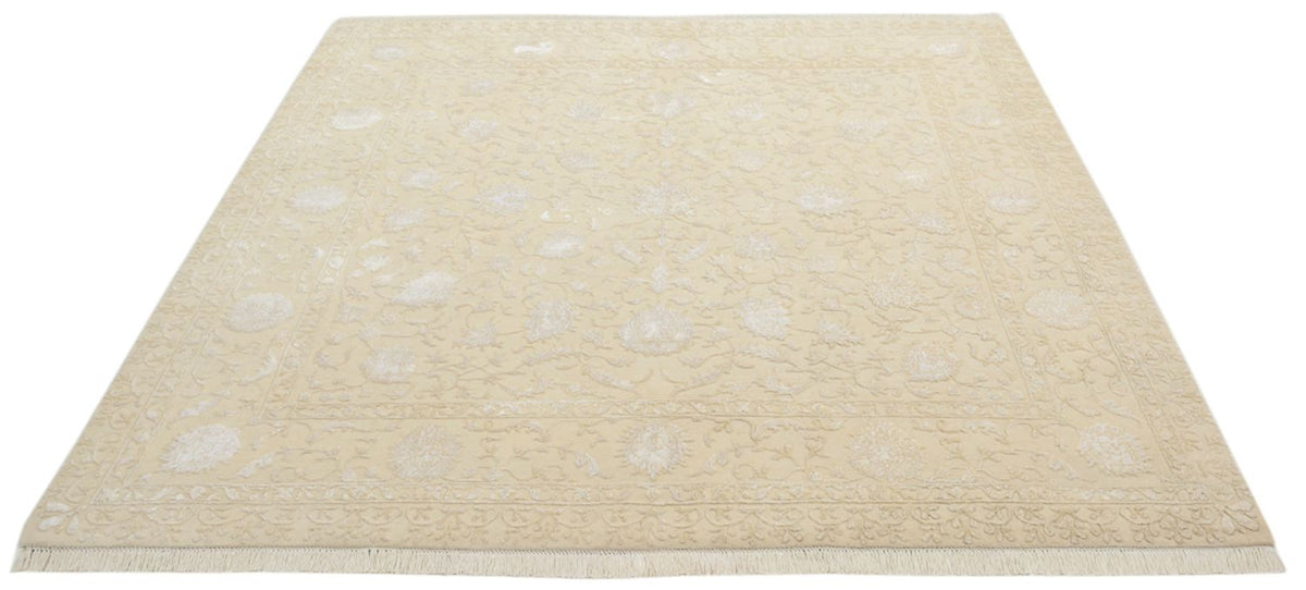 Tapis oriental carré  - 206 x 205 cm - beige clair