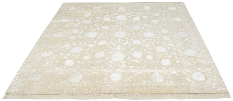 Tapis oriental carré  - 206 x 205 cm - beige clair