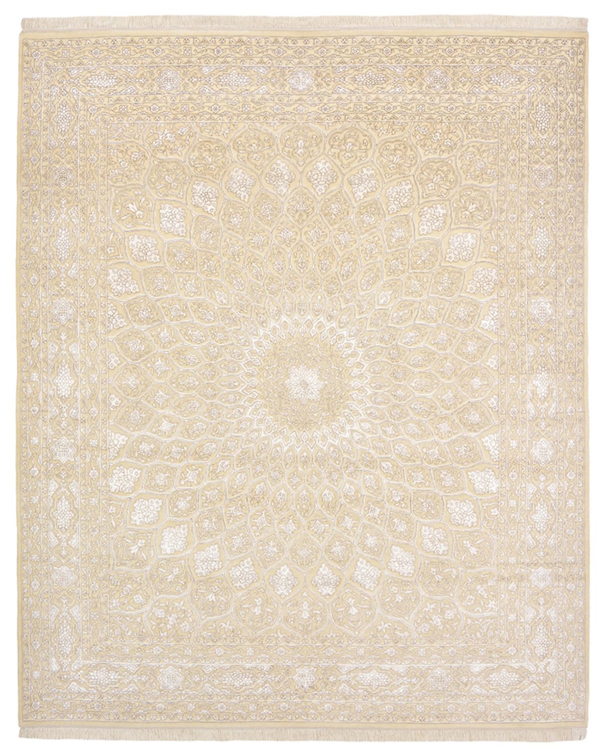 Tapis oriental - 249 x 206 cm - beige foncé