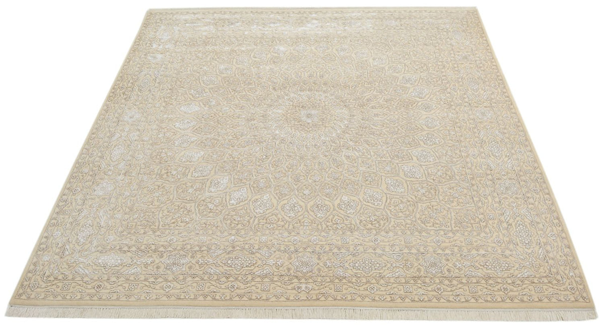 Tapis oriental carré - 246 x 245 cm - beige foncé