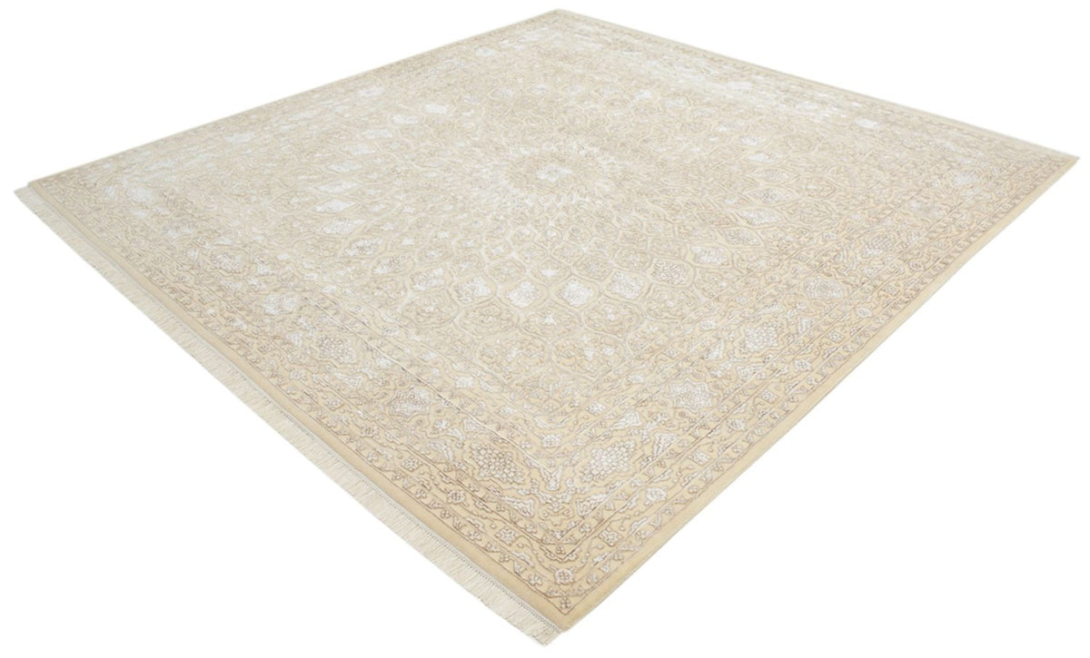 Tapis oriental carré - 246 x 245 cm - beige foncé