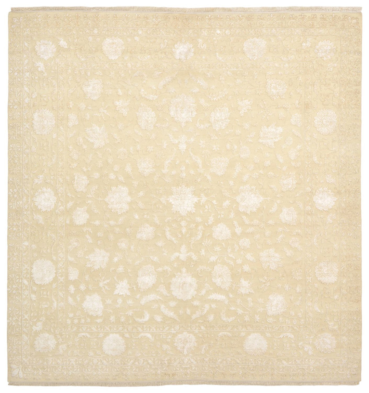 Tapis oriental carré  - 309 x 301 cm - beige clair