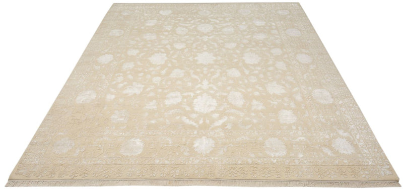 Tapis oriental carré  - 309 x 301 cm - beige clair
