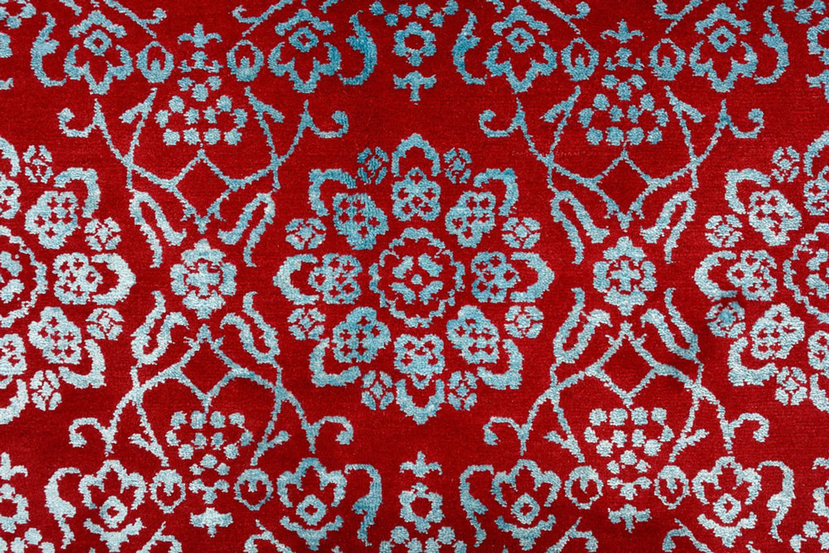 Tapis design carré  - 321 x 319 cm - rouge clair