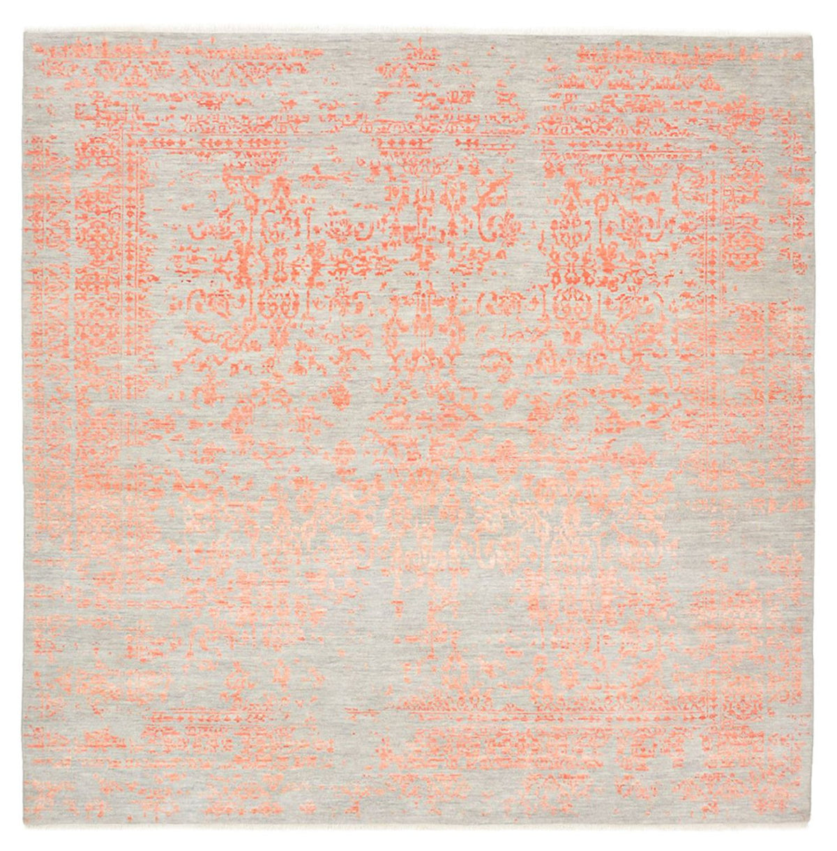 Tapis design carré - 254 x 251 cm - orange