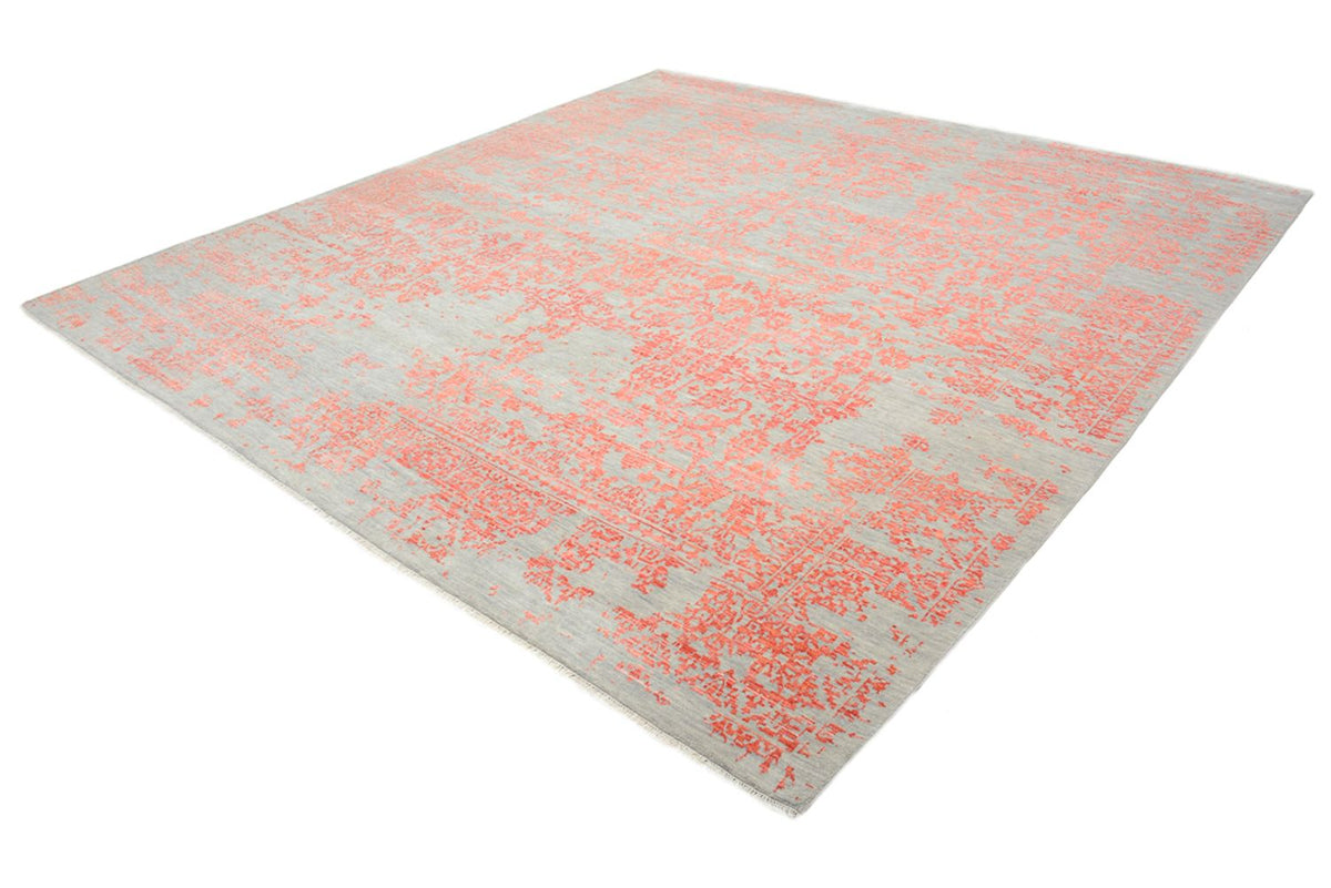 Tapis design carré - 254 x 251 cm - orange