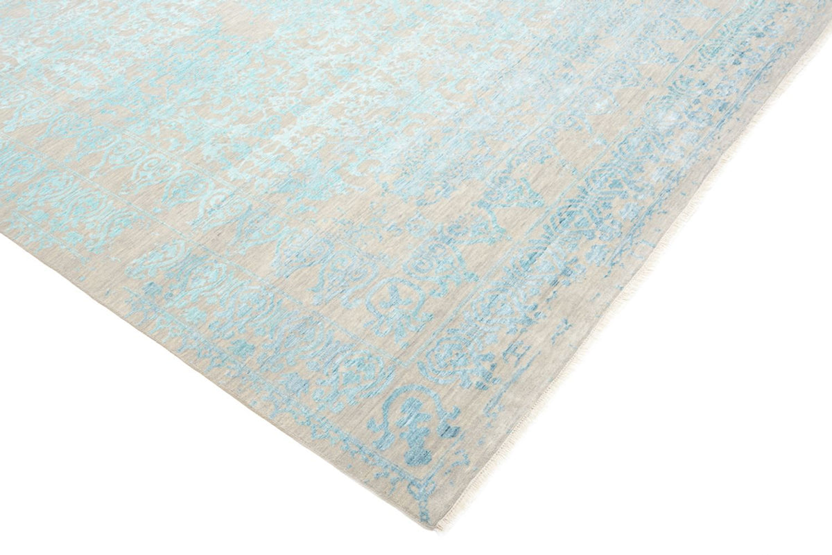 Tapis design carré - 309 x 301 cm - bleu clair