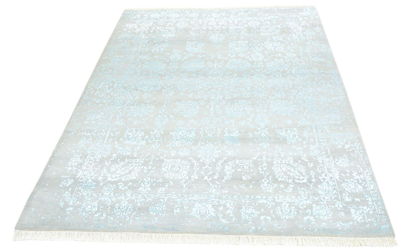 Tapis design - 202 x 155 cm - gris clair