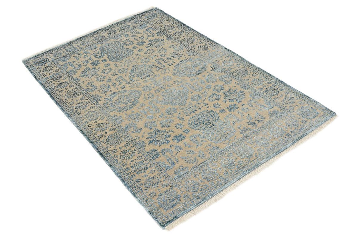 Tapis design - 151 x 106 cm - bleu clair