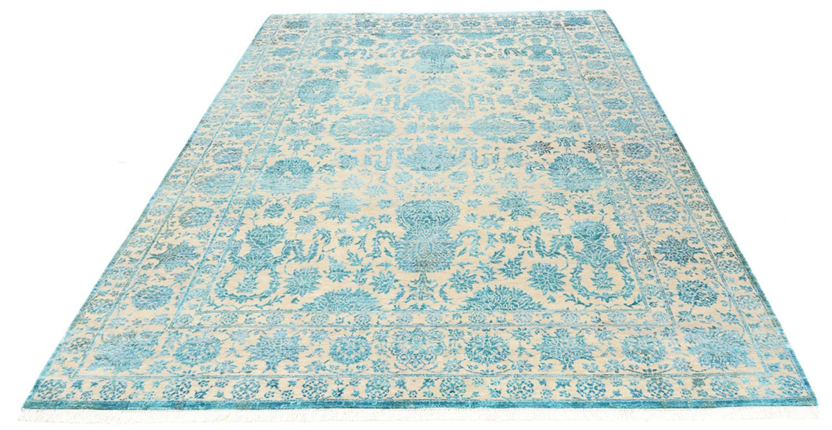 Tapis design - 301 x 203 cm - bleu clair