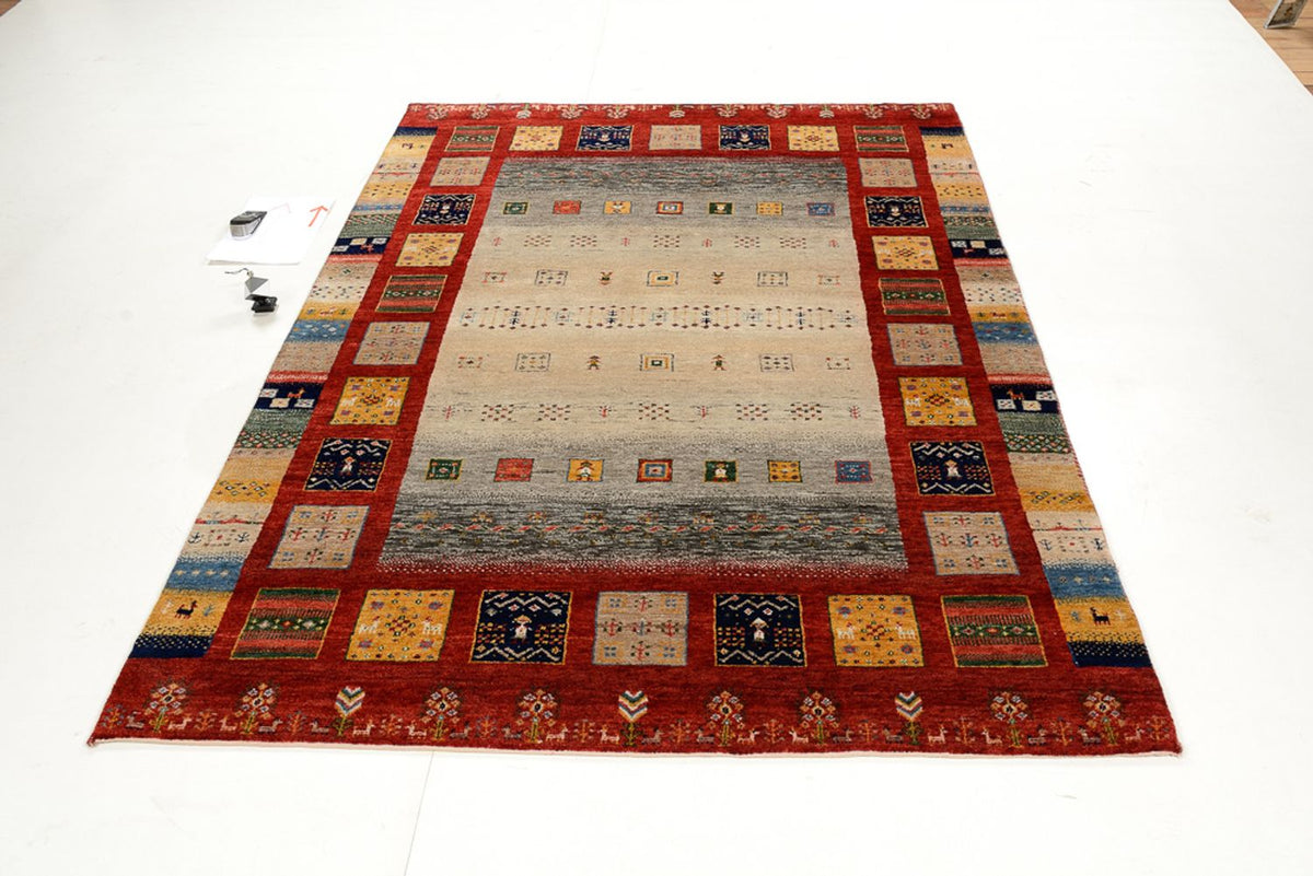 Tapis Gabbeh - Loribaft Indus - 204 x 150 cm - multicolore
