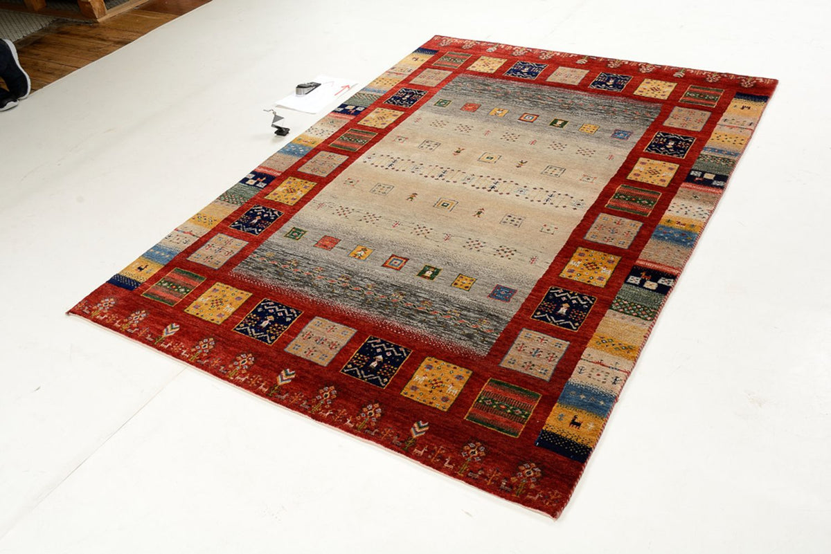 Tapis Gabbeh - Loribaft Indus - 204 x 150 cm - multicolore