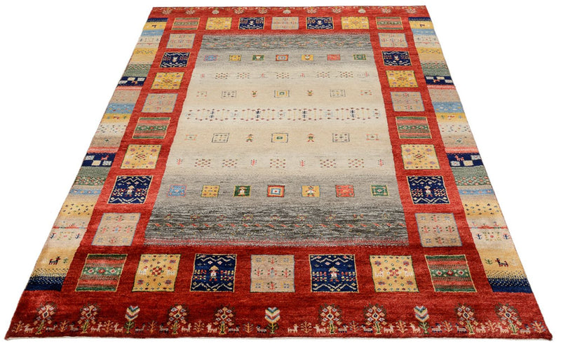 Tapis Gabbeh - Loribaft Indus - 204 x 150 cm - multicolore