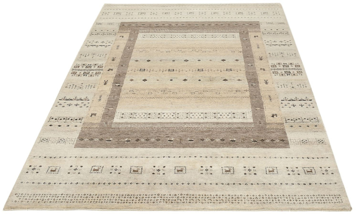 Tapis Gabbeh - Loribaft Indus - 203 x 146 cm - beige foncé