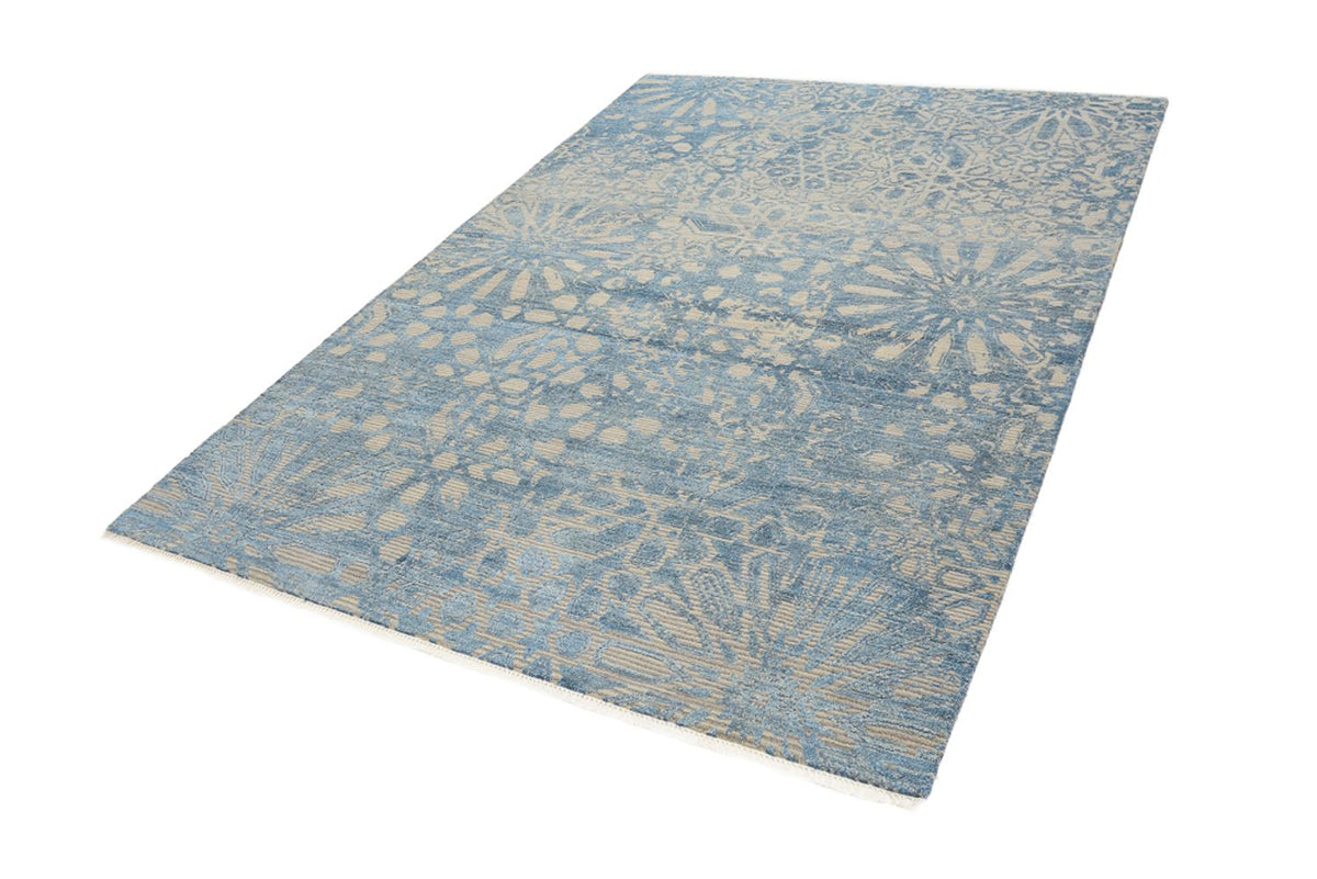 Tapis design - 240 x 173 cm - bleu de mer