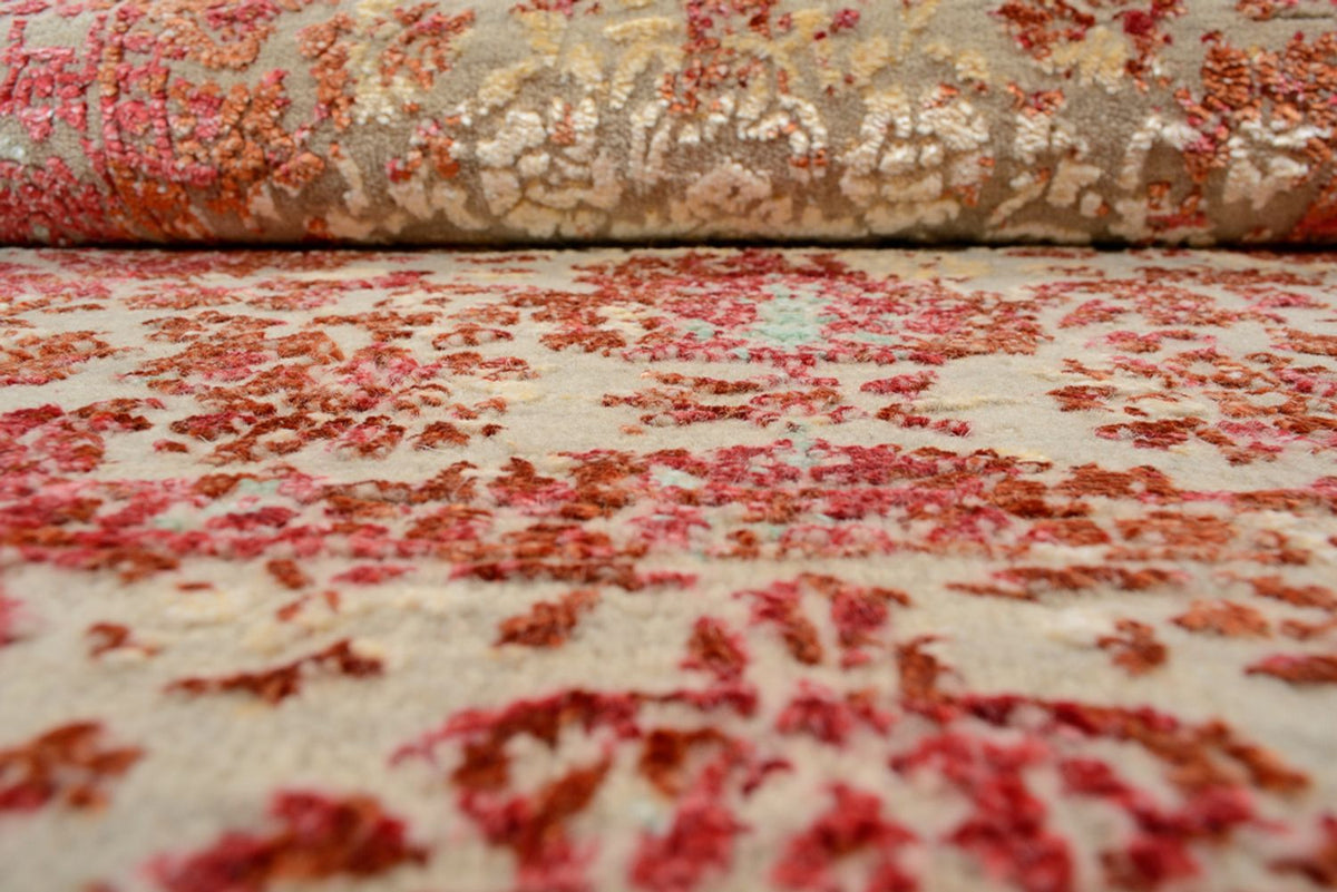 Tapis design - 134 x 71 cm - rouge clair
