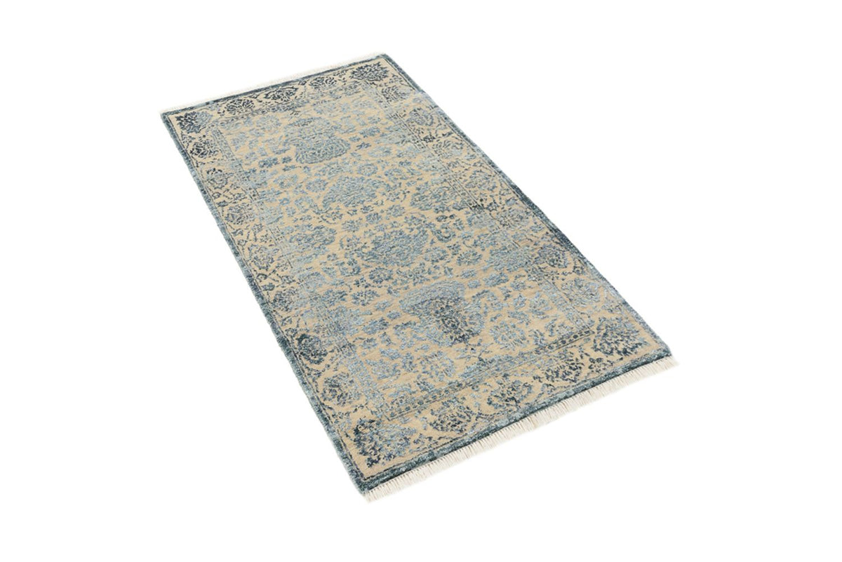 Tapis design - 134 x 70 cm - gris clair