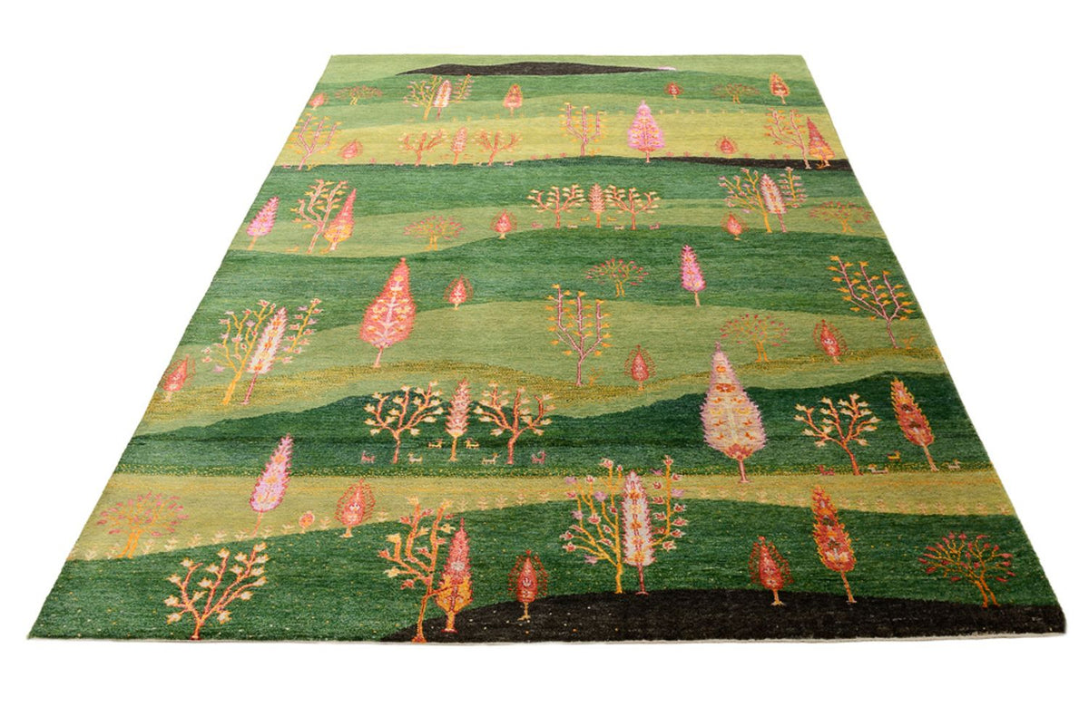 Tapis Gabbeh - Loribaft Indus - 247 x 172 cm - vert