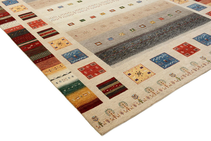 Tapis Gabbeh - Loribaft Indus - 356 x 252 cm - multicolore