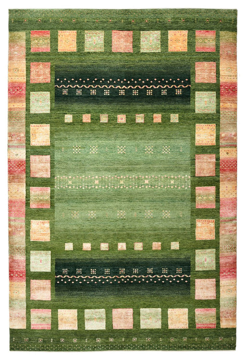 Tapis Gabbeh - Loribaft Indus - 308 x 205 cm - vert