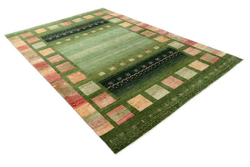 Tapis Gabbeh - Loribaft Indus - 308 x 205 cm - vert