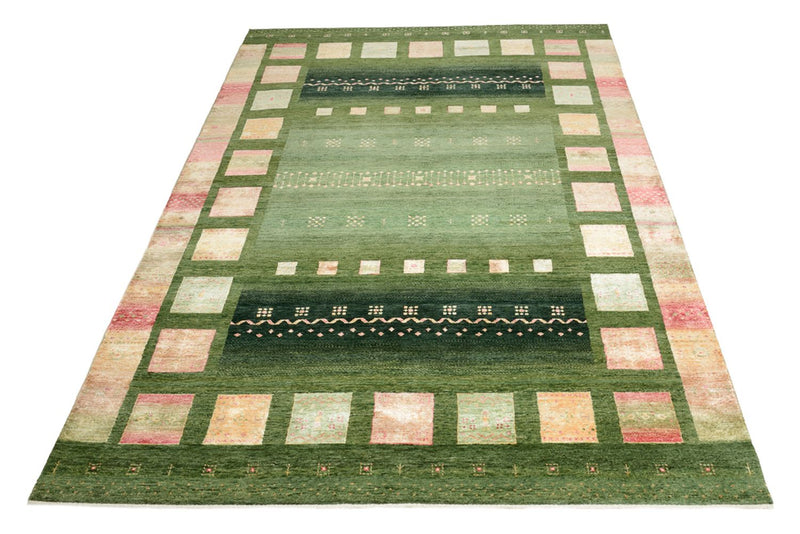 Tapis Gabbeh - Loribaft Indus - 308 x 205 cm - vert