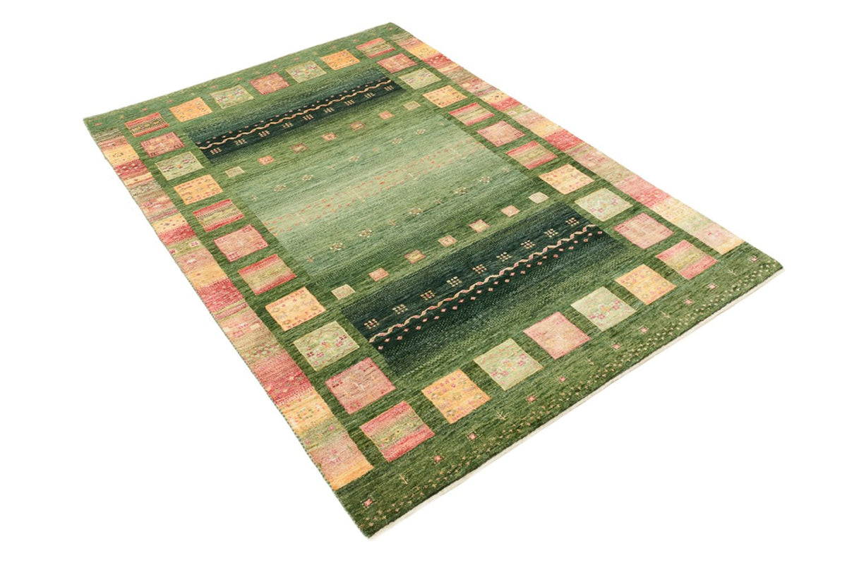 Tapis Gabbeh - Loribaft Indus - 183 x 127 cm - vert
