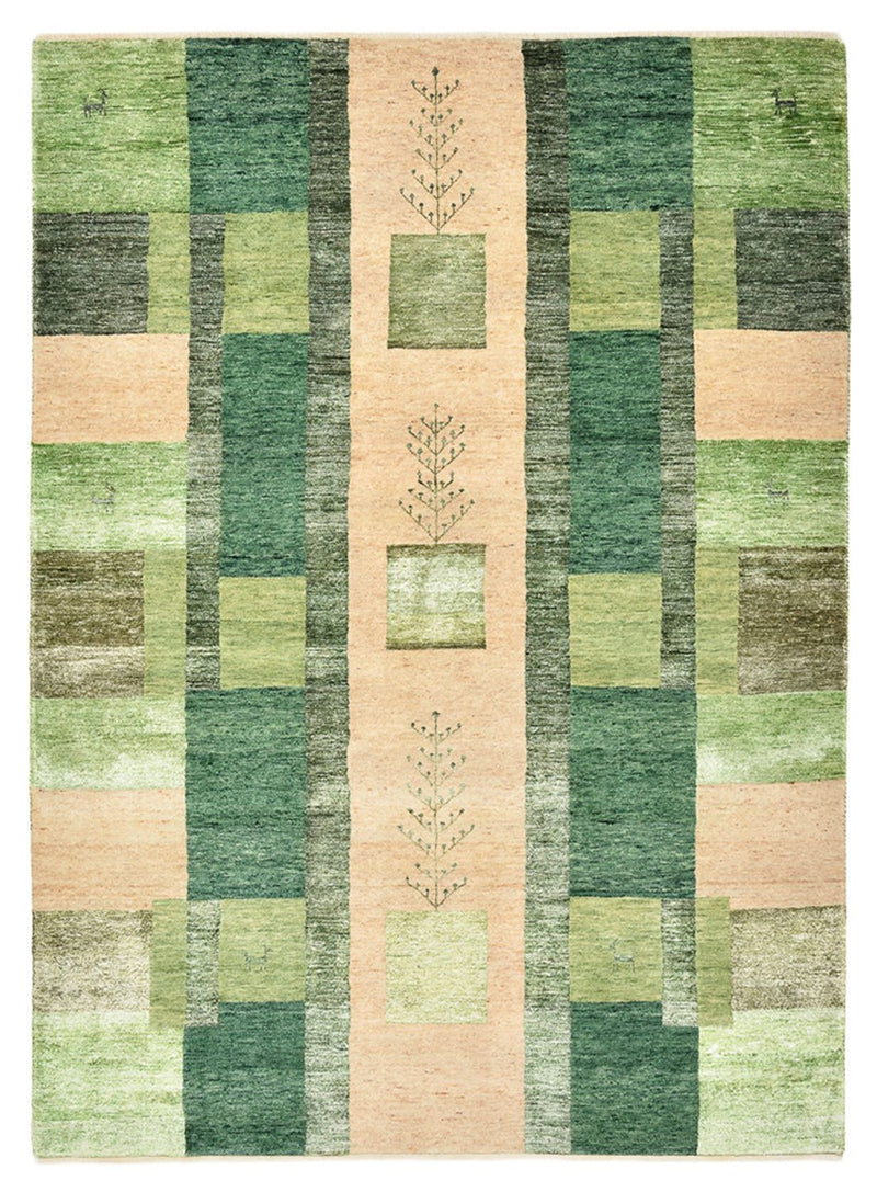 Tapis Gabbeh - Loribaft Indus - 204 x 150 cm - vert