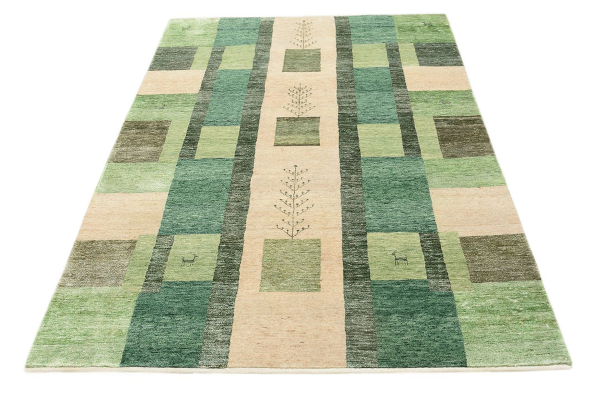 Tapis Gabbeh - Loribaft Indus - 204 x 150 cm - vert