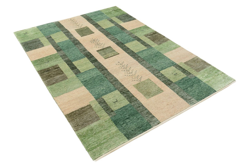 Tapis Gabbeh - Loribaft Indus - 204 x 150 cm - vert