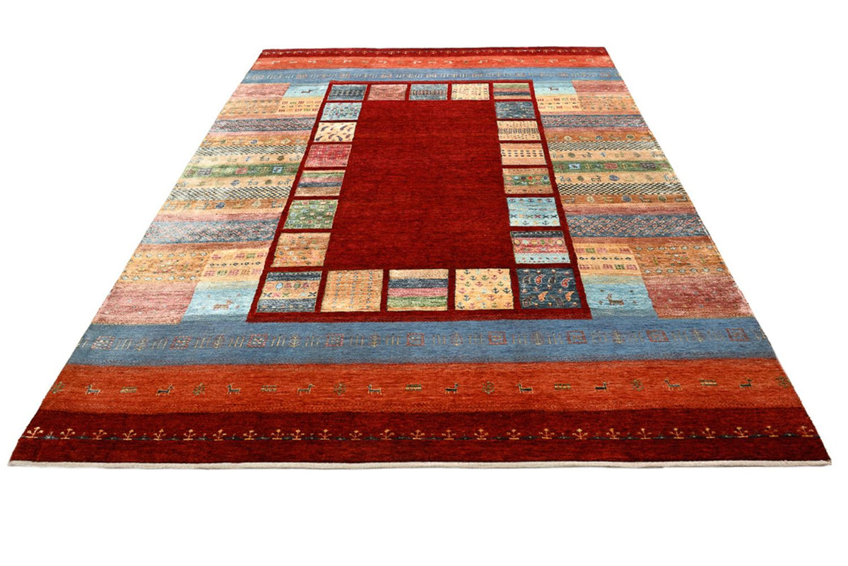 Tapis Gabbeh - Loribaft Indus - 302 x 206 cm - rouge