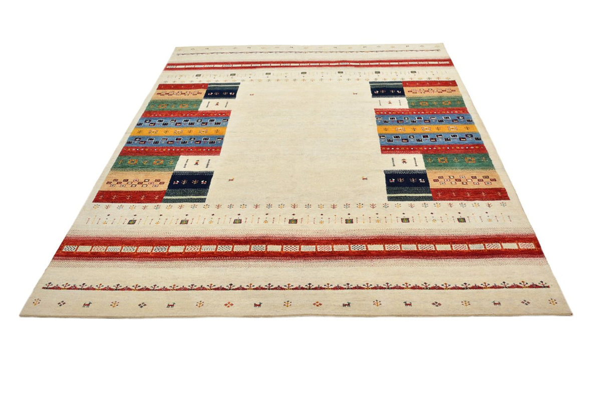 Tapis Gabbeh - Loribaft Indus - 308 x 246 cm - beige clair