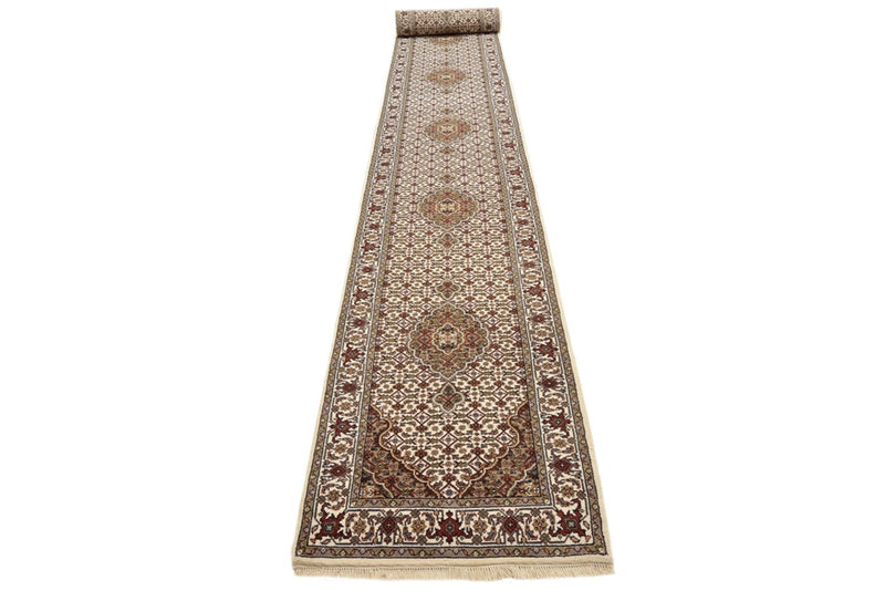 Tapis de couloir Tapis oriental - Tabriz - 602 x 81 cm - beige clair