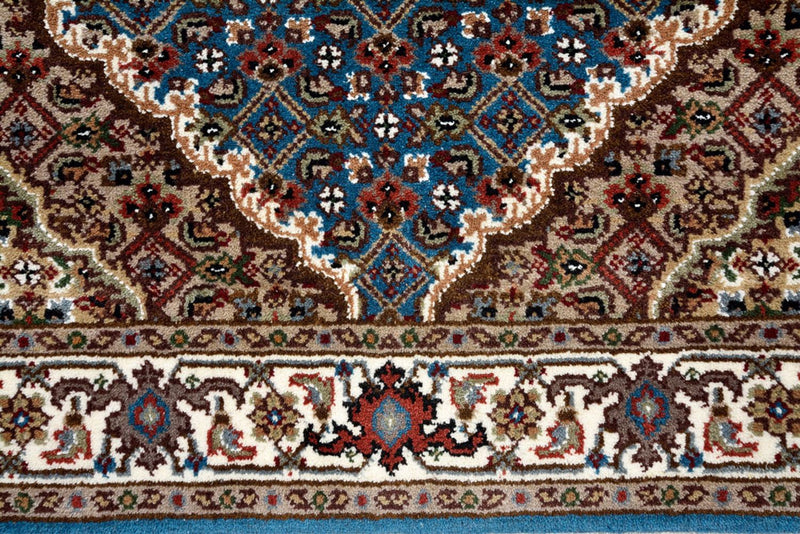 Tapis de couloir Tapis oriental - Tabriz - 244 x 75 cm - bleu foncé