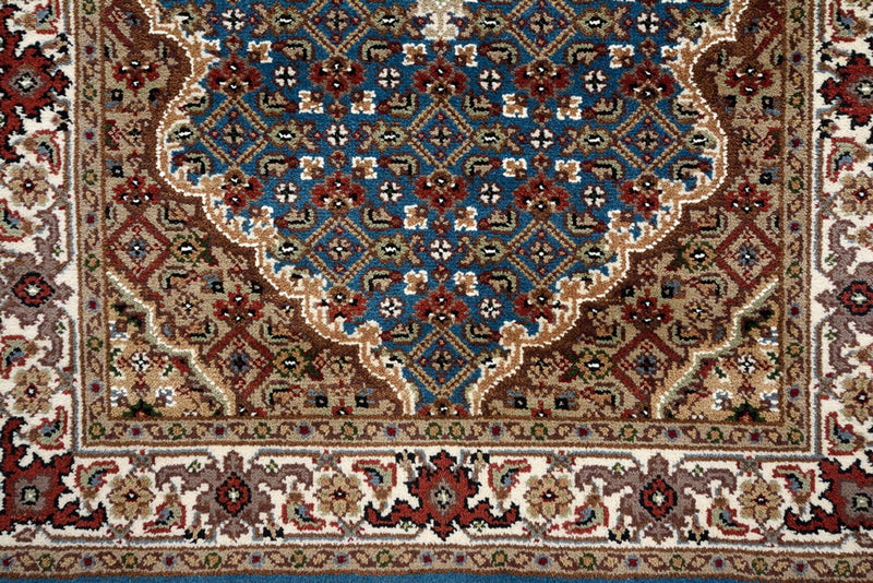 Tapis de couloir Tapis oriental - Tabriz - 454 x 79 cm - bleu foncé