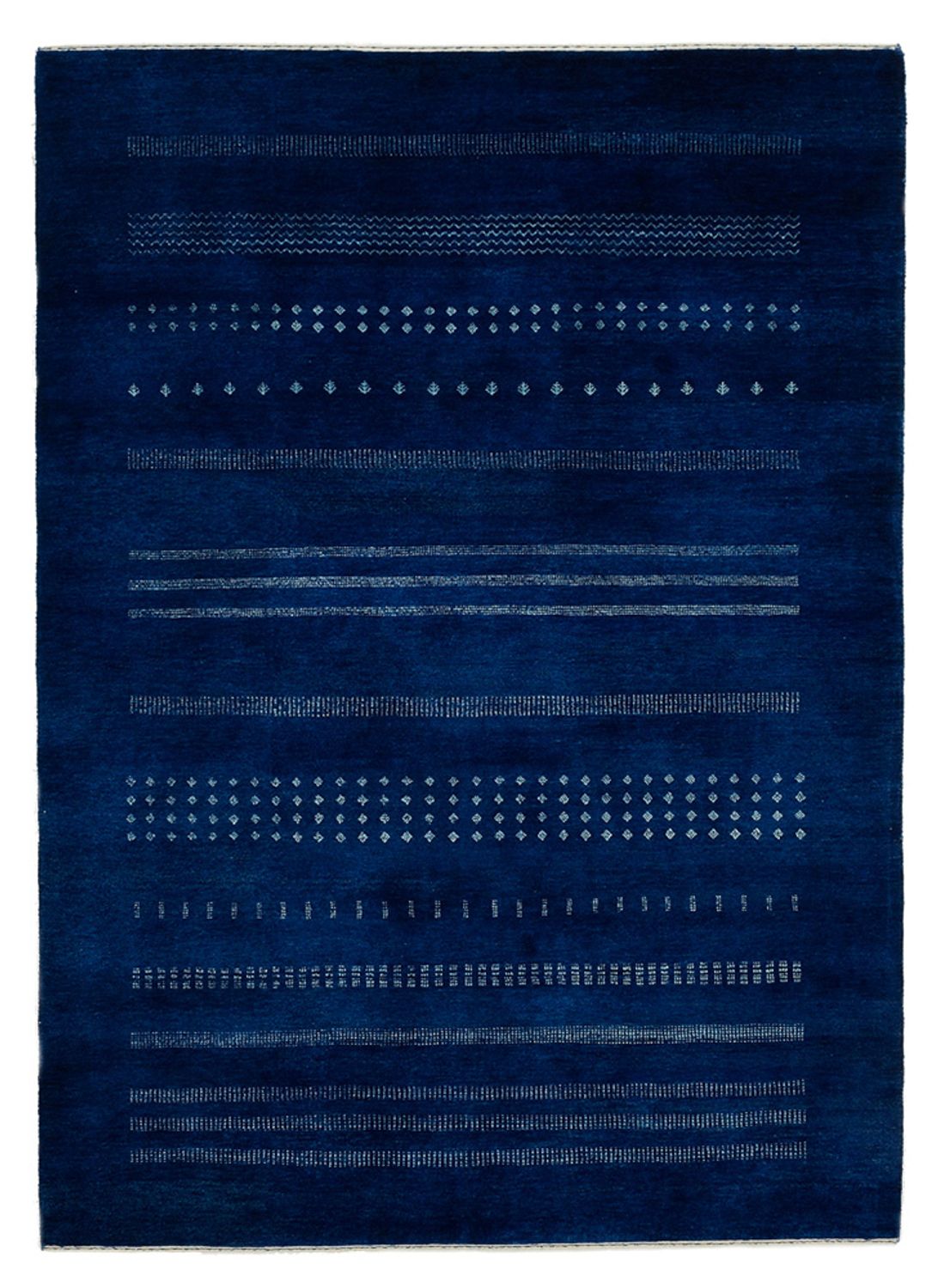 Tapis Gabbeh - Loribaft Indus - 237 x 172 cm - bleu foncé