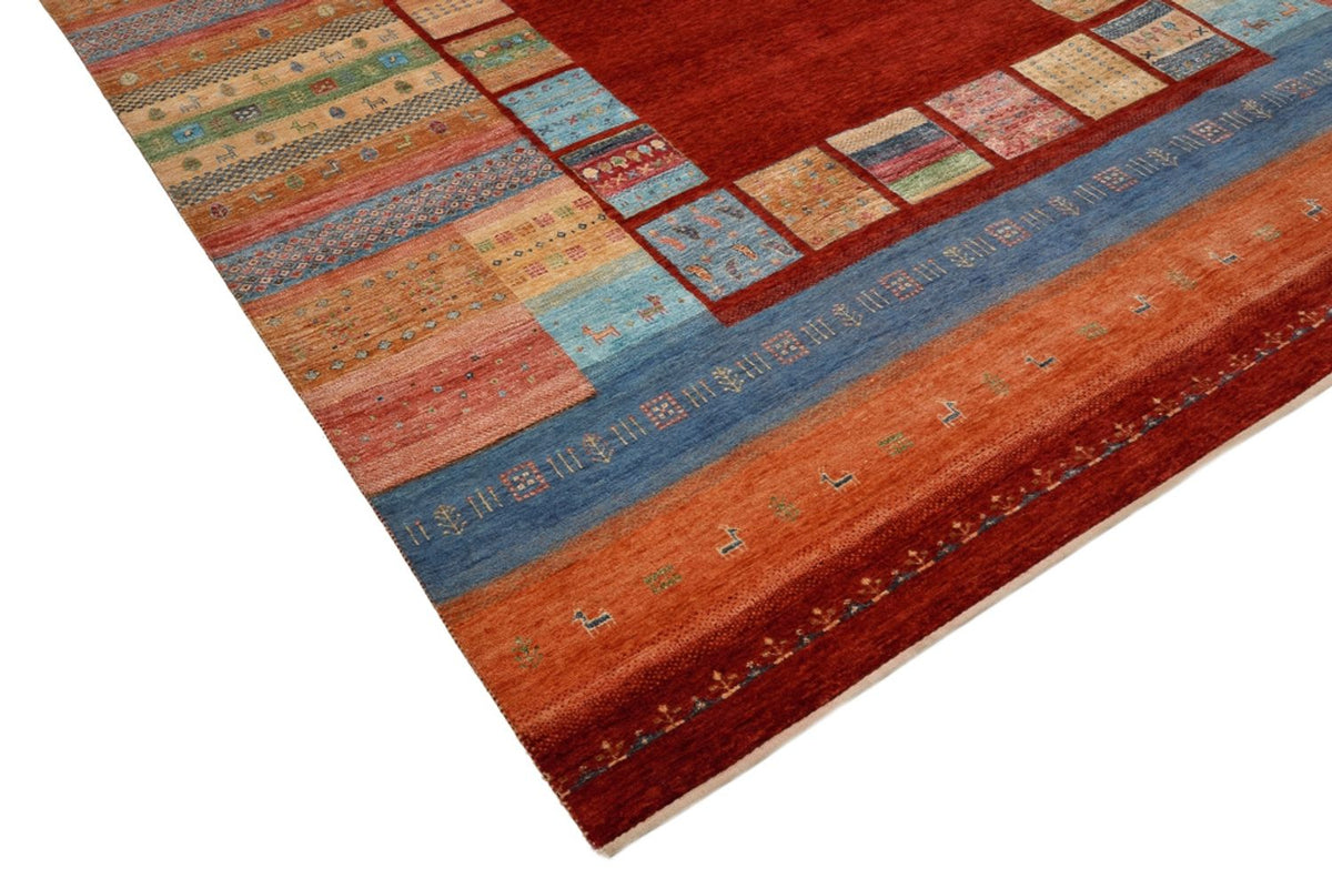 Tapis Gabbeh - Loribaft Indus - 302 x 253 cm - rouge