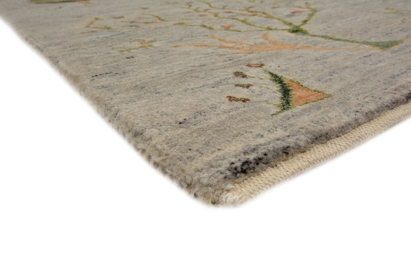 Tapis Gabbeh - Loribaft Indus - 241 x 173 cm - gris clair