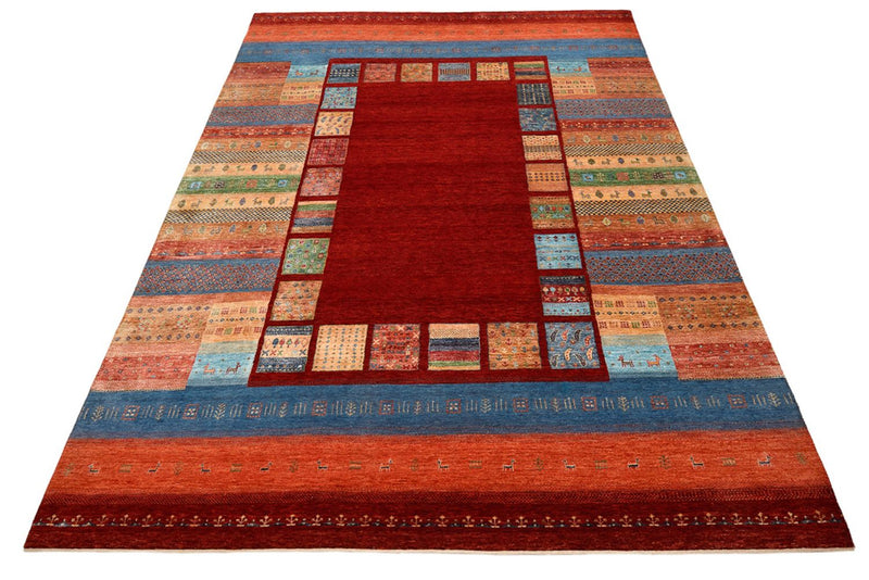 Tapis Gabbeh - Loribaft Indus - 299 x 207 cm - rouge