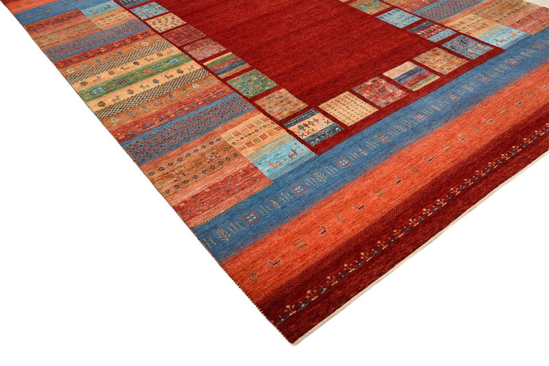 Tapis Gabbeh - Loribaft Indus - 299 x 207 cm - rouge
