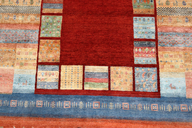 Tapis Gabbeh - Loribaft Indus - 299 x 207 cm - rouge