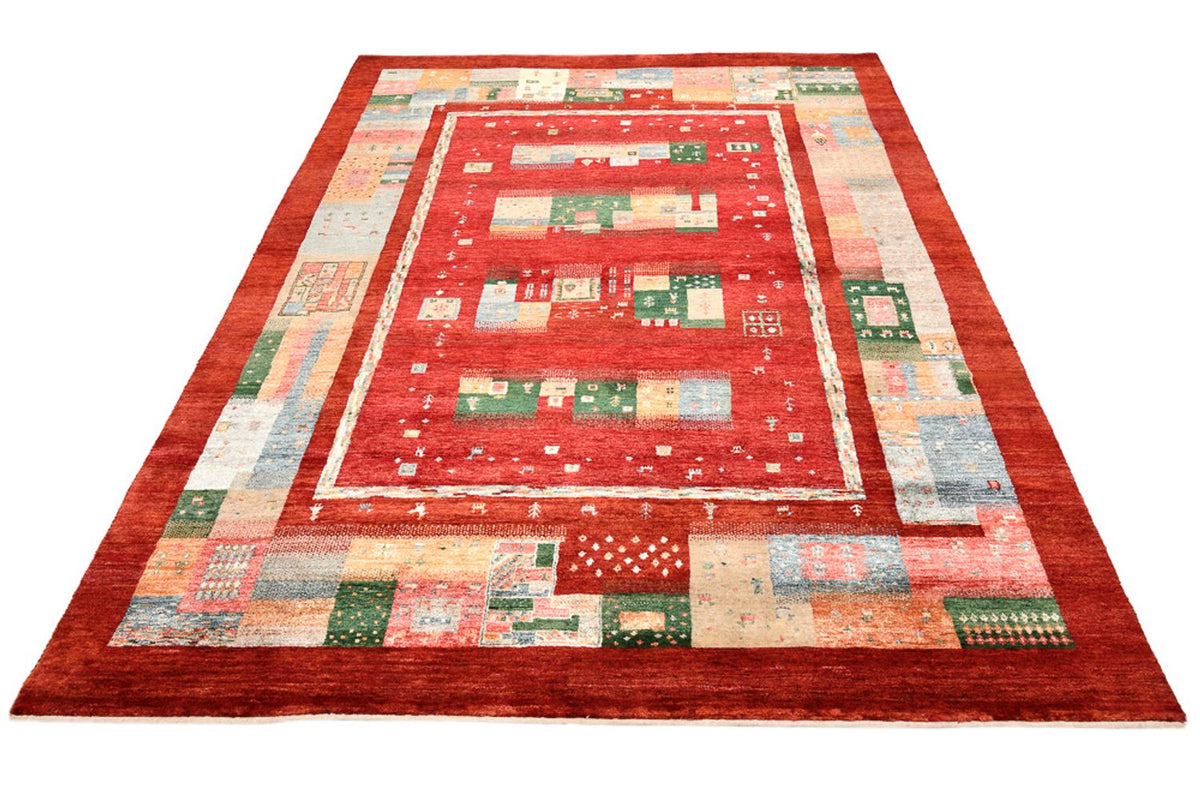 Tapis Gabbeh - Loribaft Indus - 239 x 177 cm - rouge