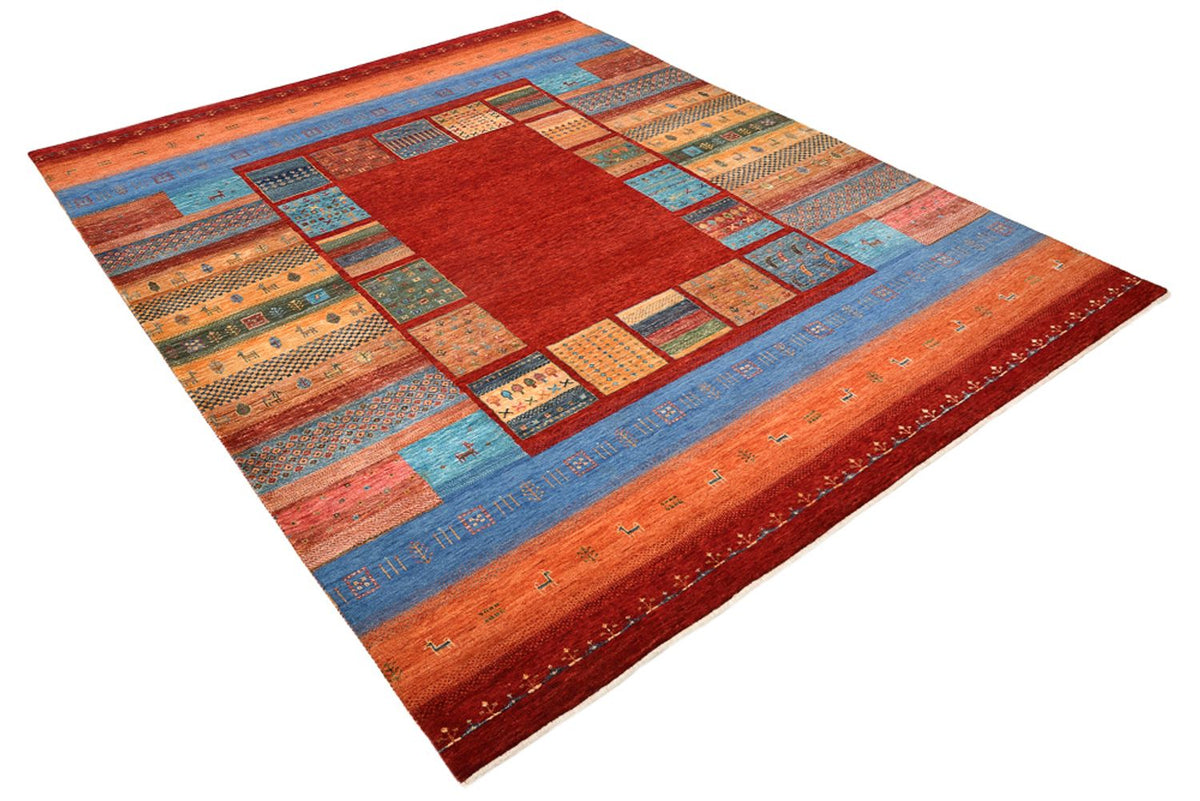 Tapis Gabbeh - Loribaft Indus - 249 x 206 cm - rouge